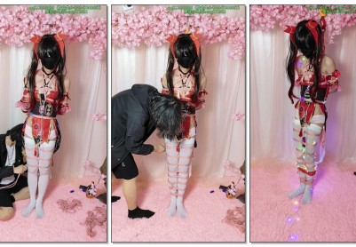 【时生】我就是欢愉！！！花火的圣诞树放置play，白丝踮脚，电击，罚站，并腿缚，感受花火小姐的欢愉吧！！！