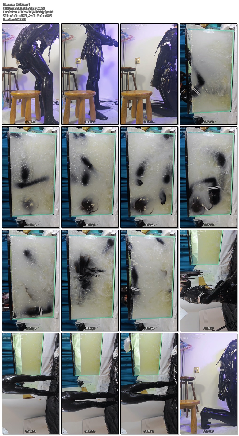 17653----【哈曼哈w】黑胶透明jk，45l厘米gs塞入，白色酸臭发馊粘液鱼缸浸没.jpg
