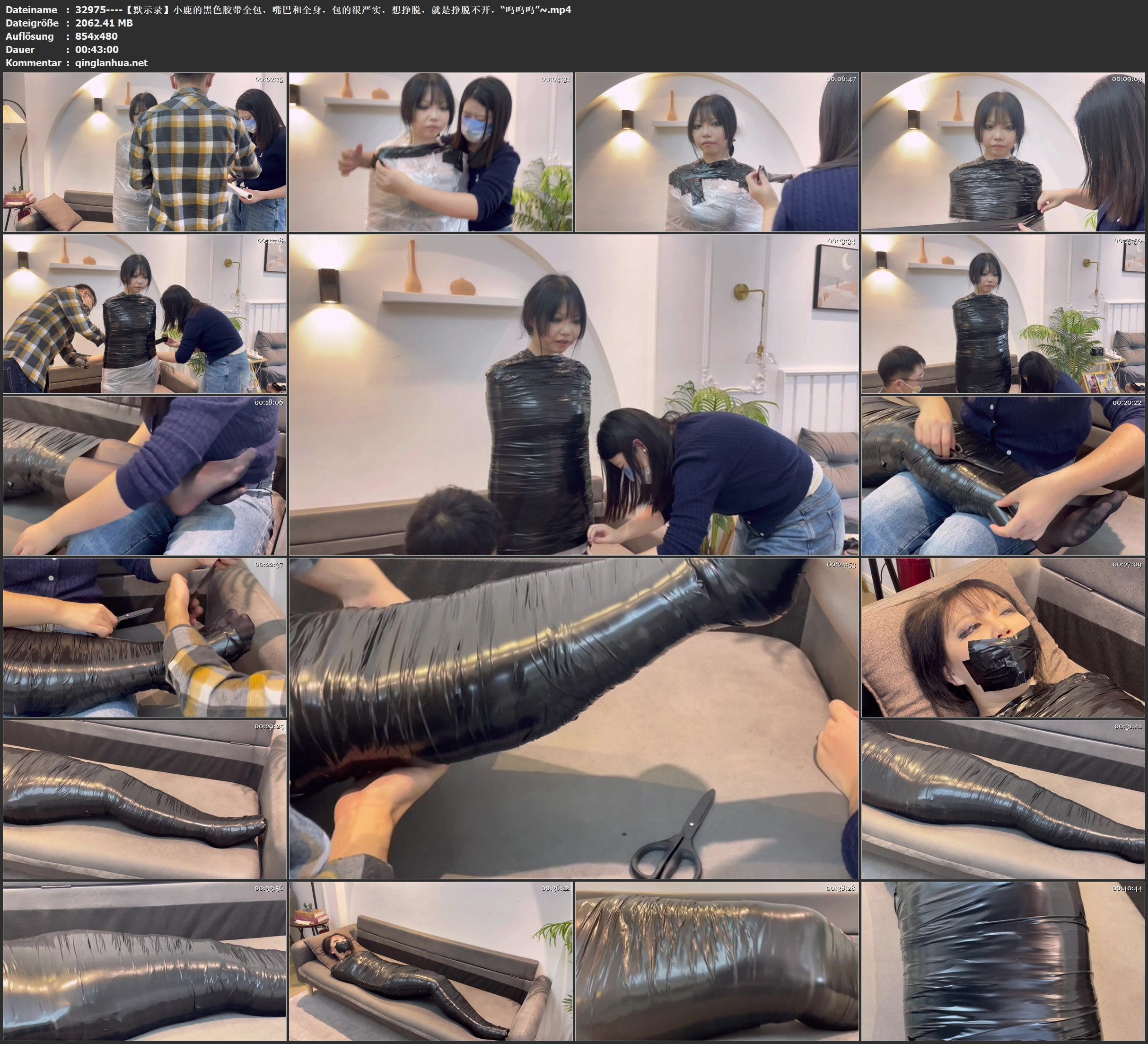 32975----【默示录】小鹿的黑色胶带全包，嘴巴和全身，包的很严实，想挣脱，就是挣脱.jpg
