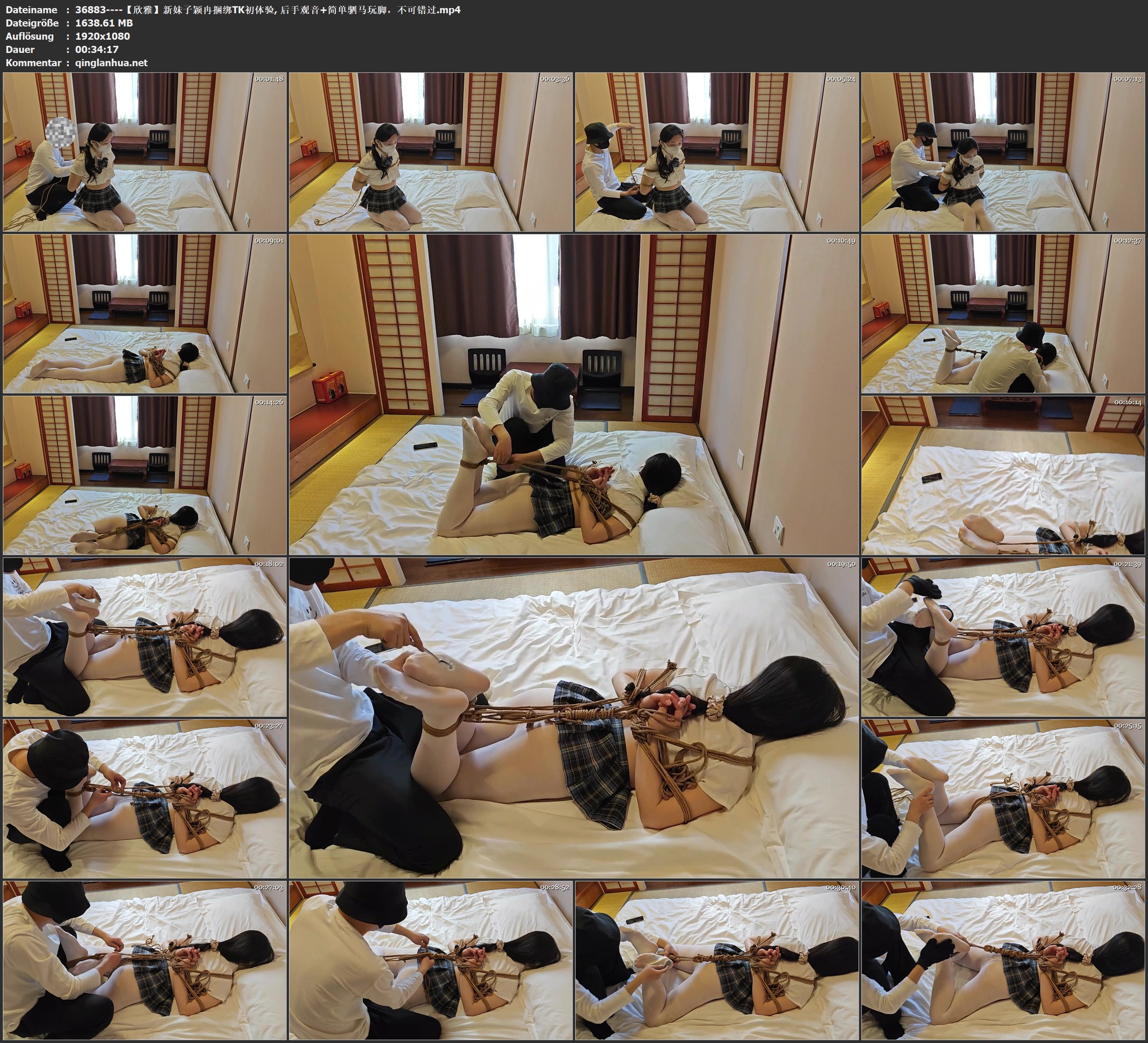 36883----【欣雅】新妹子颖冉捆绑TK初体验, 后手观音 简单驷马玩脚，不可错过.jpg