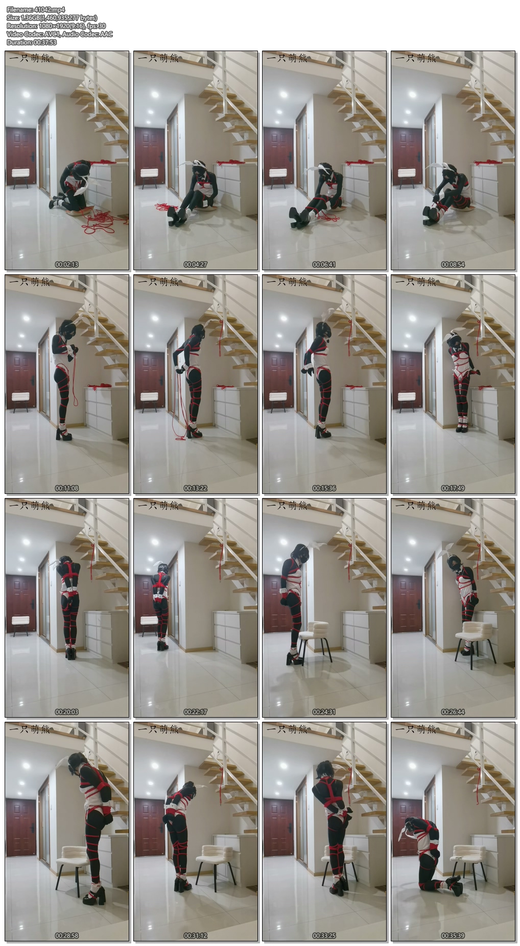41042----【一只萌熊】兔女郎蹦蹦跳跳拿钥匙的直臂并腿自缚.jpg