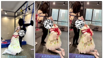 【YECHEL】两只小南娘 一直被捆着片足吊了起来 另一只狠狠口虐他的隐私部位