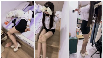 【wokunle】困困第六弹，秘书装第一次尝试直臂，最后还被吊缚