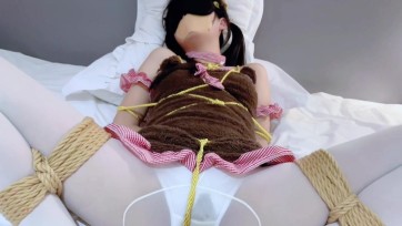 【兽兽原创】你的线上小m、失禁篇 电击器贴片+滚轮针刺+尾巴+胶带封嘴+tk+sp+av棒强+颈部抑制+鞭打+10cm高跟鞋+走绳+白丝+束腰