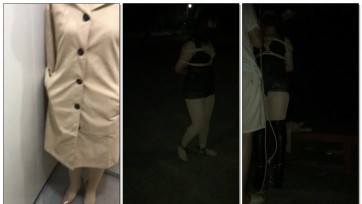 【可乐inrey】外出日式捆绑、丝袜高跟、口球、脚铐重镣出场