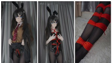 【刻猫猫不是色猫猫】【伪娘/樱岛麻衣/kigurumi/兔女郎/项圈/SP/贞操锁】