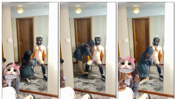 【Kigurumi】囡囡日常调教 女主人调教娃娃篇，让娃娃对着镜子羞耻的看着自己被女主人调教，动也动不了被五花大绑的娃娃，苦苦哀求中