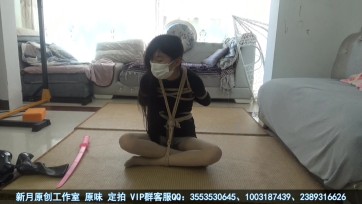 【新月原创】【红豆】剧情片 被乘虚而入的女剑客 自动紧缚绳疗伤中途被打断 让贼人带走玩弄