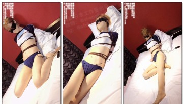 【绳缚日本】日系体操服欧式直臂胸缚，床上m腿硬控gc