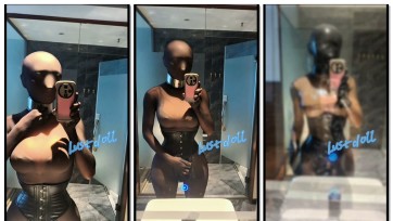 【Lustdoll】透明黑胶衣与丝袜连体衣试穿