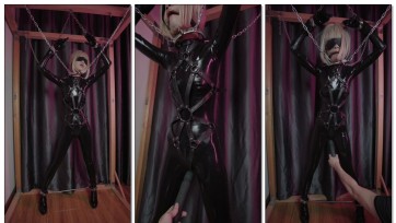 【冷与贝】胶衣女战士金属拘束调教系列