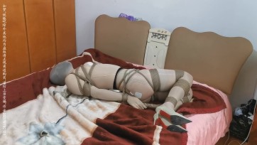 【我的媳妇】163弹、吊带双肉丝驷马丝包、一个多小时的放置挣扎、塑料袋 疯狂的挣扎