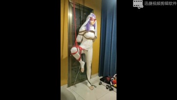 【足利茶茶丸】kigurumi修女纯白少女婚纱虐待玩弄调教（胶衣+吊绑+捆绑+拘束+强制）