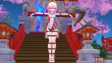 【3D动画】【原神拘束动画】被绑架的神社巫女，还被换上了泳衣