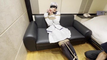 【小田田】初心者女装娘初めての拘束電マ遊び
