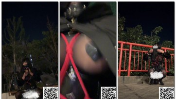 【阿美】户外头套视觉剥夺自缚露出