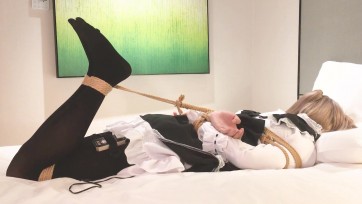 【河狸哆】《女仆的M字开腿放置 电击抽搐》电击贴片 电击 M字开腿 驷马捆绑 捆绑放置