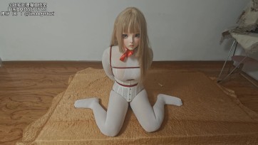 【狸猫工作室】女M丝袜全包，束腰，捆绑，做成kig娃娃，真空放置，抹平人偶的五官，再重新赋予可爱的脸，谁知道头壳下面的表情是什么呢