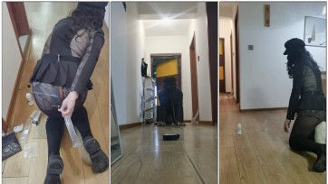 【hx0532】小母狗的勾引外卖小哥经历~~终于玩脱了外卖小哥竟然闯了进来，要求小母狗给他表演自慰。。。。等待小母狗的会是什么呢 尾巴+肛塞+勾引+肛条+露出+项圈+黑丝