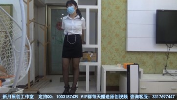 【新月原创】【玉箫】尝试柱子铐 TD黑丝高跟鞋强制站立镣铐游戏