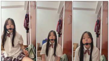 【惜缘工作室】模特果果JK鼻夹 口球口水玩弄，只能靠口球洞呼吸
