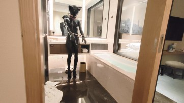 【latexcat】乳胶猫猫洗澡