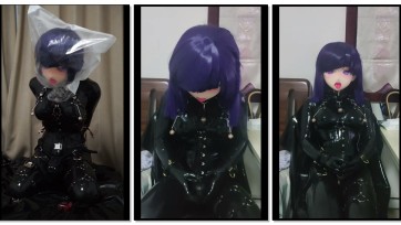 【散樱樱樱】首次穿着胶衣变娃单人穿上单手套拘束上肢，然后郊狼电击榨精！意识几近模糊 但是又被人拉去进行下一场拍摄，最后力竭喘气