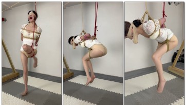 【眼眸出品】第四十三部《单腿悬吊QG+双腿悬吊QG+木马QG》（上集）