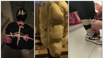 2美女一个捆绑外出一个室内捆绑