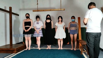 【山鬼工作室】五个妹子被捆起来玩弄，各种姿势，各种造型。第一集