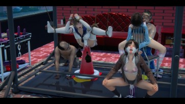 【3D动画】私人俱乐部（一）家族母女五人组 接待客人日常 拘束 哑铃 ru夹 吊缚 捆绑 重物 白眼 开口器 脚踩 绿帽 一字马 电ji