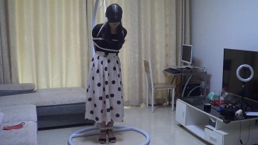 【新月原创】【玉箫】静电胶 丝巾蒙眼 直臂捆绑 穿高跟鞋跳 你问我答 绑的紧紧的太好看了～～