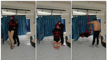 【喜欢捆绑的灵儿】圣灵儿悬吊鞭打惩罚上集