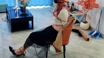 【绑架犯小林】（CD视频）日常装OL回家被绑逃脱无果抓回来