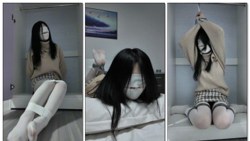 【Chirsgag】白丝妹妹自缚被抓 关在柜子里驷马玩弄