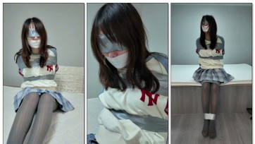 【Chrisgag】独居姐姐惨遭入室绑架 胶带封嘴封眼被坏人玩弄（下）