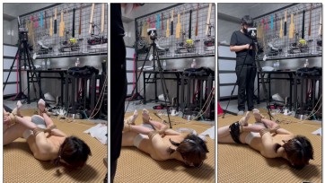 【缚予】超漂亮“萝莉姐姐”驷马并肘+固定棒棒放置(正面视角）