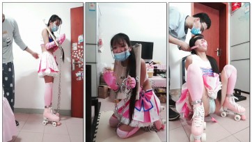 【冷与贝】定拍轮滑鞋镣铐拘束木枷调教