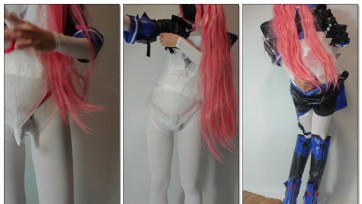 【哈曼哈w】 (伪娘/贞操锁/45厘米gang sai/八重樱cos/白丝/前列腺gao chao )