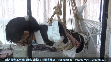 【新月原创】【红豆】女仆白丝驷马吊 马具口塞配TD 在半空晃荡的她太可爱了
