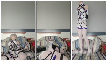 【哈曼哈w】艾米莉亚兔女郎白丝捆绑郊狼贞cao带睡觉呼吸kon制