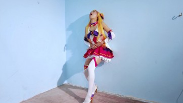 【樱束原创】《英雄联盟—痛打阿狸》cos阿狸！定拍转公映！阿狸追查其他星之守护者的下落被敌人设陷玩互殴游戏被打到吐血颤抖白眼！不停的咳嗽吐血至失禁！