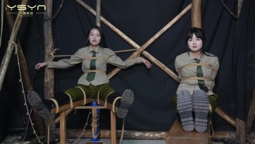 【一绳有你】【姐妹情深】军统姐妹花身份暴露不幸被捕背吊在刑房全身捆绑晕死又绑老虎凳脱靴挠打脚心夹脚趾不屈五花大绑秘毙