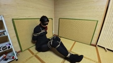 【渎竺】【川川】黑色皮靴日式后手并腿缚