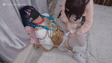 【刻猫猫不是色猫猫】【伪娘/温迪cosplay/大社保/项圈/SP/TK/白丝】