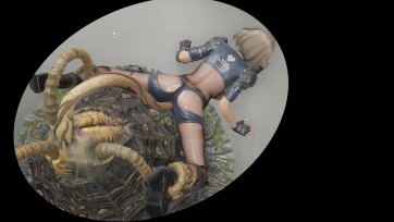 【3D动画】阿雷特与触手怪伊斯 潜行服 连体丝袜 黑丝 强高