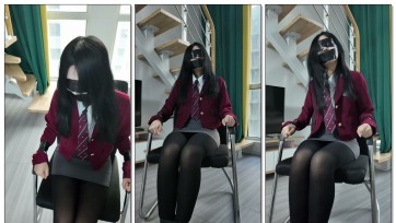 【Chrisgag】黑丝学院风妹妹被绑捆在家 黑胶带封嘴苦苦挣扎