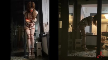 【CD伪娘小诡的自缚】刺激的前后夹击♥♥♥