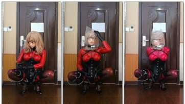 【bgww】BG乳胶娃娃禁止呼吸单手套自缚反省